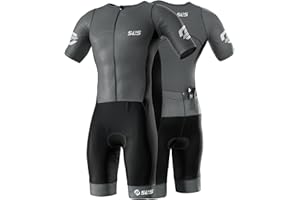 SLS3 Triathlon Suits Mens Elite Aero Tri Suit Men - Trisuit Triathlon - Full Zip, Aero Sleeves, Internal and Rear Pockets