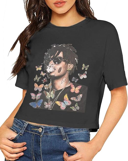 DoohcwBDJ Playboi Carti Ladys Summer Crop Top Casual Blouse Navel T