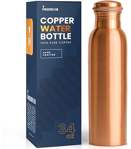 Amazon.com: 100% Copper Water Bottle - 34 oz Extra Large