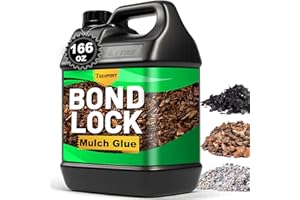 TEEXPERT Rock Glue for Landscaping, Mulch Glue 166OZ, Pea Gravel Binder Stabilizer, Bond Lock Rubber Mulch Anchor, Strong Rock Lock, Safe Landscape Adhsive for Lawn, Patio, Garden Border