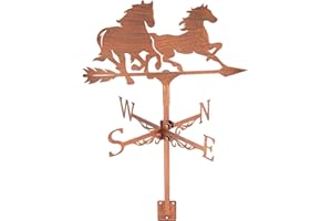 SUPERDANT Horse Weather Vane Animal Wind Vanes for Yard Animals Metal Weathervane Roof Mount for Gardens Outside Reddish Copper Weathervanes Farmhouse Farm Barn Sheds Patio Decorations Gift