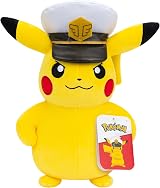 Pokémon Captain Pikachu Plush 8-Inch with Captain's Hat Official Jazwares view 2