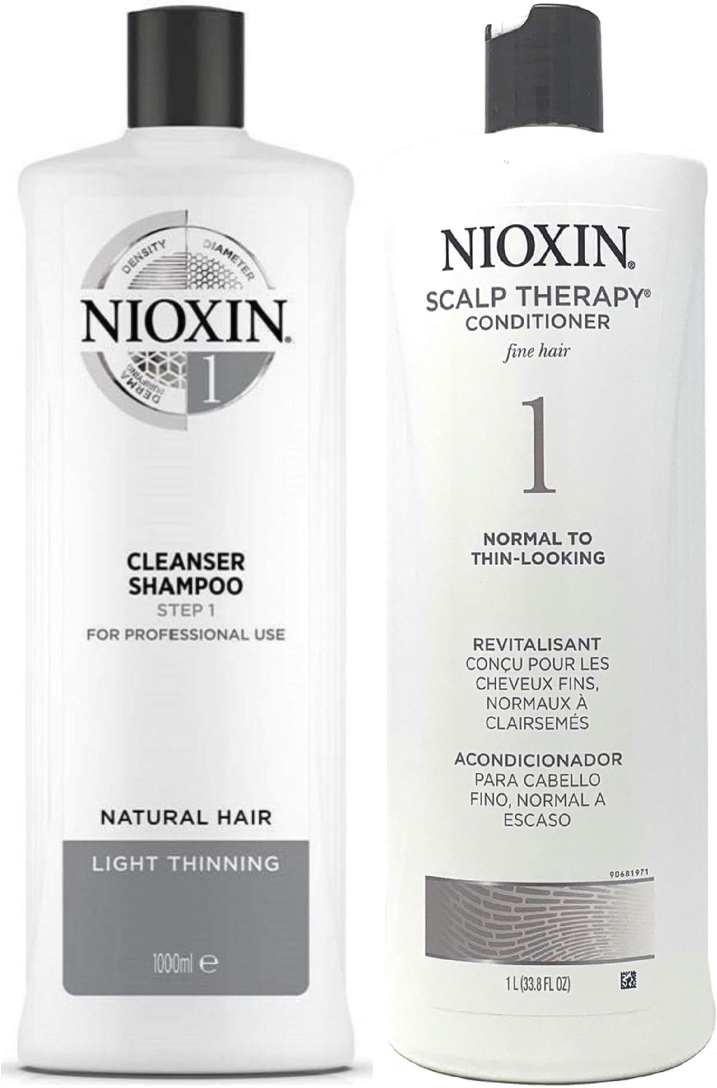 System 1 Cleanser Shampoo & Scalp Therapy Conditioner Duo 33.8 oz Liter