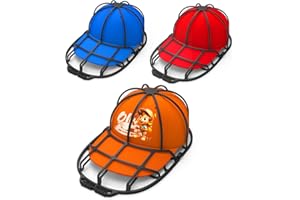 XQXA Hat Washer Cage - No Assembly Needed Hat Cleaner | Perfect Fit for Adult and Kids Hats | Ideal for Baseball Caps | Safe for Dishwasher and Washing Machine | Black | 3-Pack