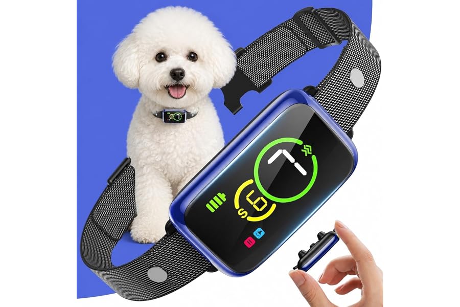 Tittron Dog Bark Collar for Dogs – Smart Barking Collar with Sound & Vibration, AI Detection Anti Barking Device for Dogs, Lightweight for Small Medium Large Dogs