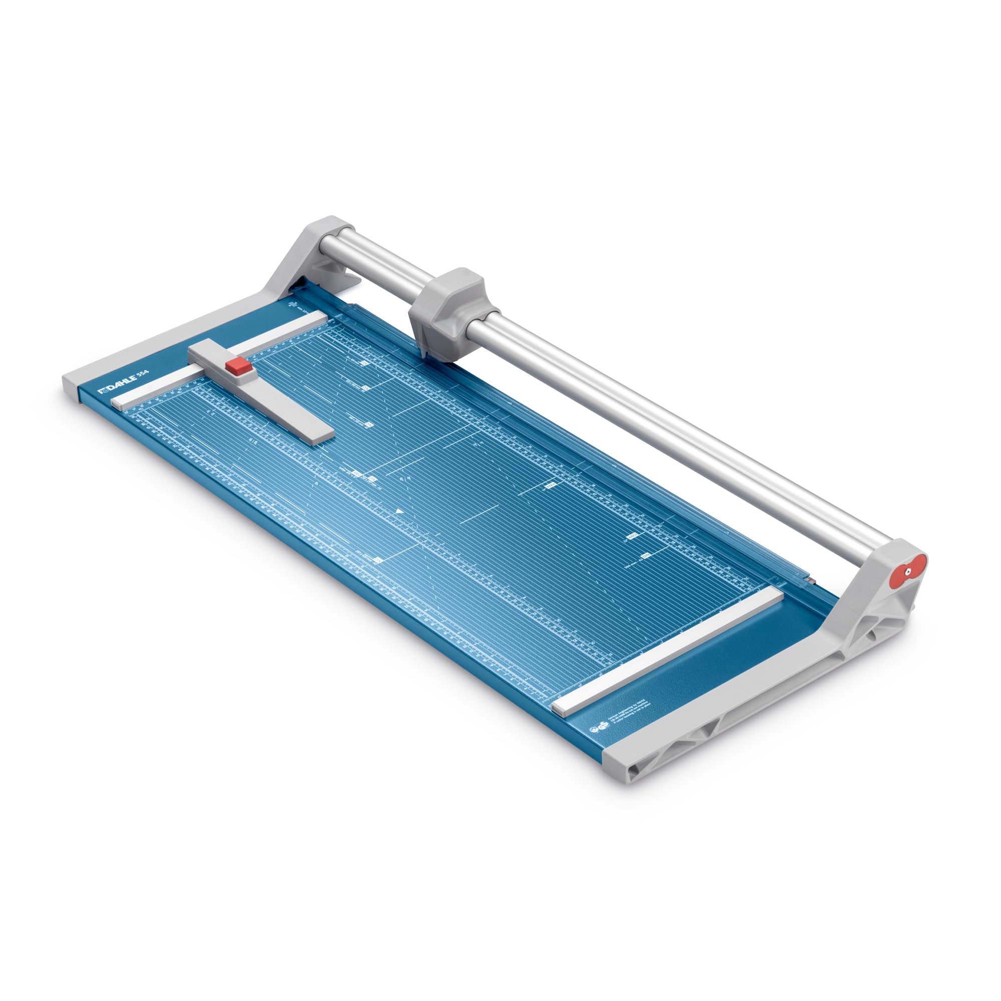 Dahle 554 Professional A2 Self-Sharpening Paper Trimmer, Dual Guide Bar, Automatic Clamp, Safety Protection Cutter, Blue