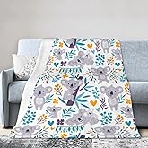 Koala Bear Blanket Super Soft Warm Bed Bedding Throw Blankets for Couch Bedroom Sofa Office Car, All Season Cozy Flannel Plush Blanket Gifts for Girls Boys Kids Adults, 60"X50"