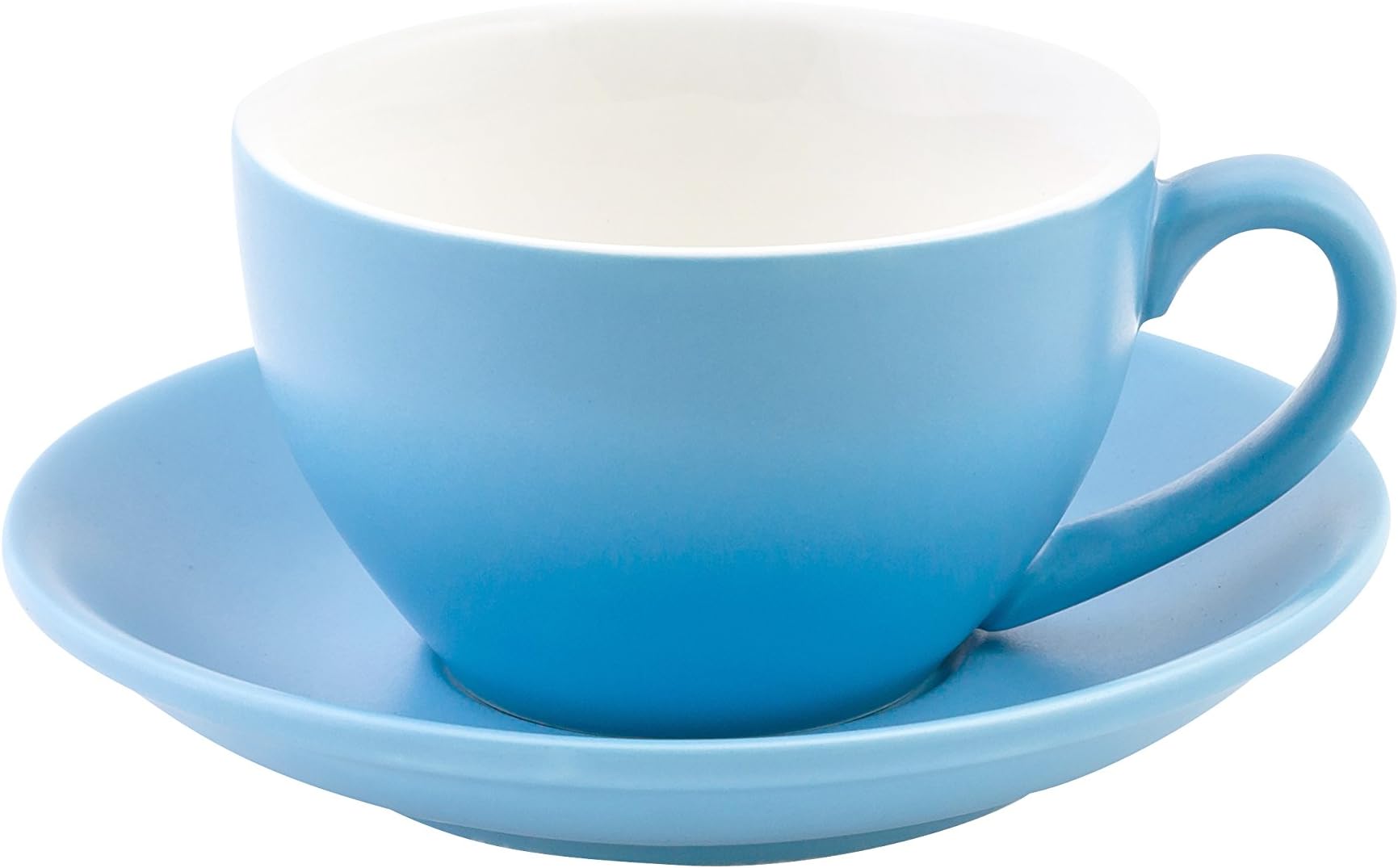 Bevande- Choice of 5 Contemporary Shades- Set of 6 (20 cl / 7 fl oz Intorno Coffee/ Tea Cups and Set of 6 (14cm / 5 1/2 ") Saucers (Breeze 978398)