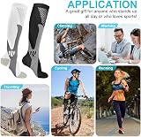 ACWOO Compression Socks 2 Pairs Unisex Graduated Support Non-Slip Breathable view 7