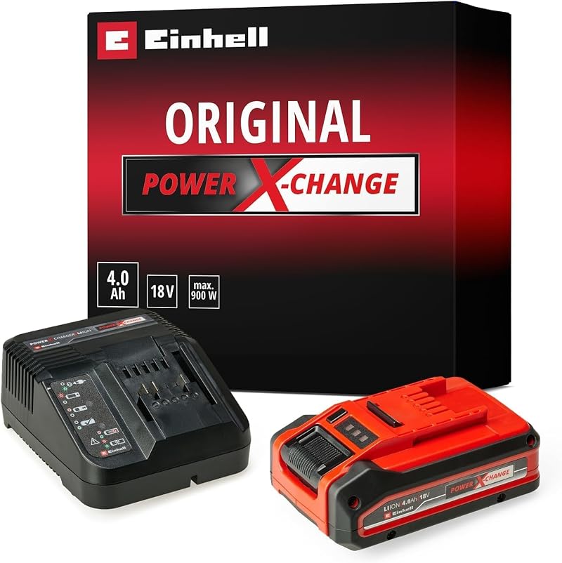 Einhell 18V 4Ah Lithium-Ion Battery Starter Kit Power X-Change Charger Set