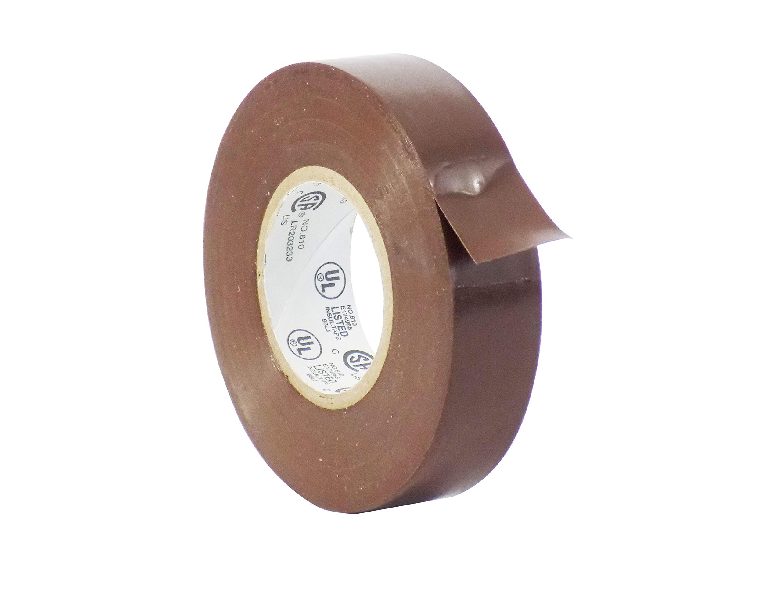 Photo 1 of WOD ETC766 Professional Grade General Purpose Brown Electrical Tape UL/CSA Listed core. Vinyl Rubber Adhesive Electrical Tape: 3/4inch X 66ft. - Use at No More Than 600V & 176F (Pack of 1)
