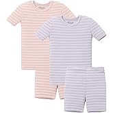 AVAUMA Stripe Pattern Baby Boys Girls Pajama Set Kids Toddler Snug fit Ribbed Sleepwear pjs for Daily Life Style