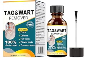 Skin Wart Removal for Face & Body - Wart Remover Serum with Gentle Formula, Express Acting Removal for Plantar, Common & Flat