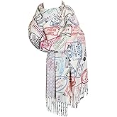 Universal Zone Traveler scarf, Scarf with passport stamps (Full print), Flight attendant gift, Travel Agent gift, World Traveler Gift, Plane scarf