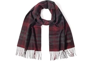 Hickey Freeman Patterned 100% Italian Cashmere Scarf for Men – Ultra-Soft Men’s Winter Scarves, 66-Inches x 12-Inches