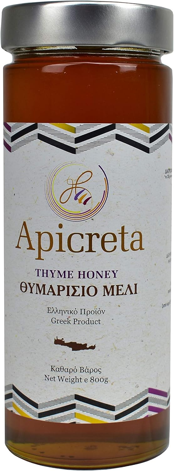 Greek Thyme Honey from Crete by Apicreta Natural Unblended Cretan