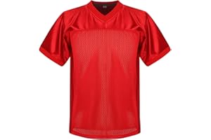 MESOSPERO Youth Football Jersey American Football Jersey Sports T-Shirt Blank Kids Football Practice Jersey