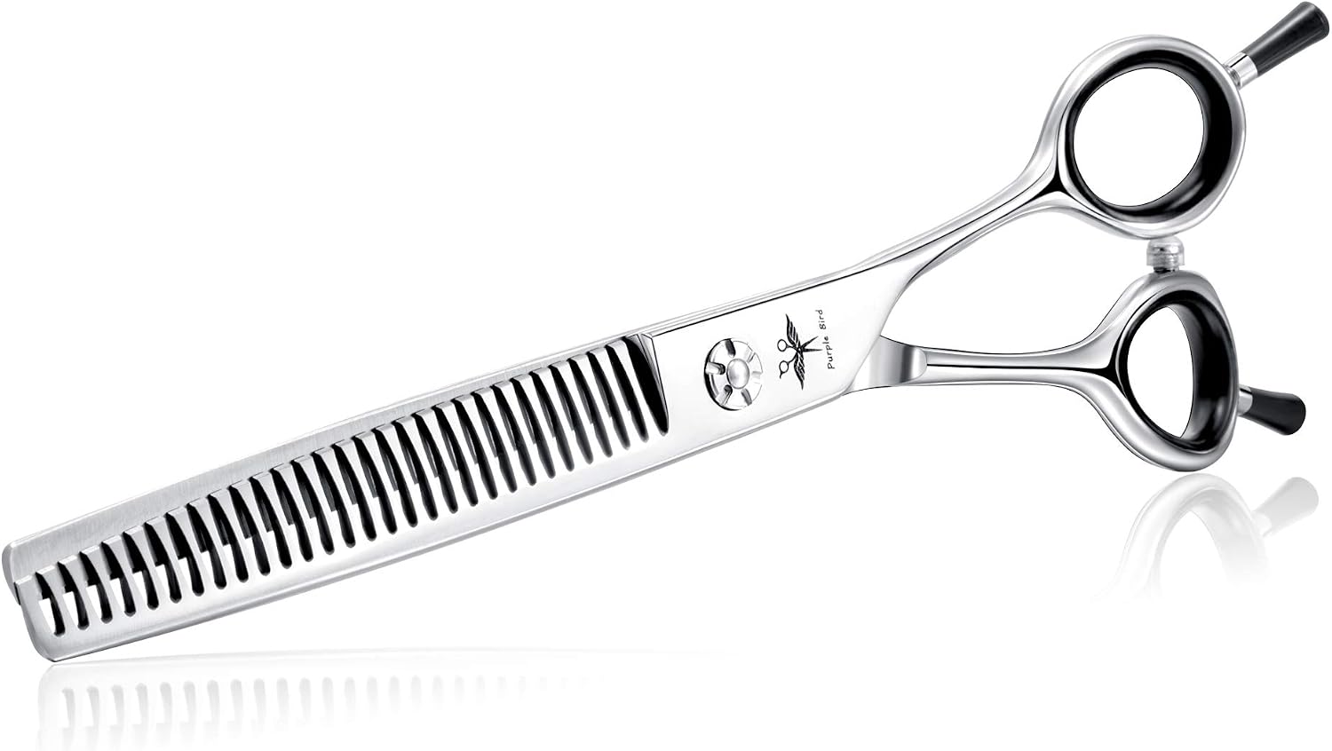 PURPLEBIRD 7 Inch Dog Grooming Scissors Straight Dog Thinning Scissors Professional Dog Shears Japanese Stainless Steel Pet Trimming Scissors with Blunt Tips for Dogs Cats Face Paws