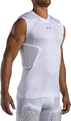Gameday Armour Pro - Camiseta de 5 almohadillas, color blanco, talla M