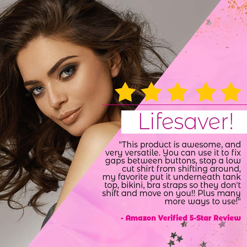 Hollywood Fashion Secrets Medical Quality Double-Stick Apparel Tape, 3 tins x 36 strips Value Pack : Lingerie Tape : Beauty