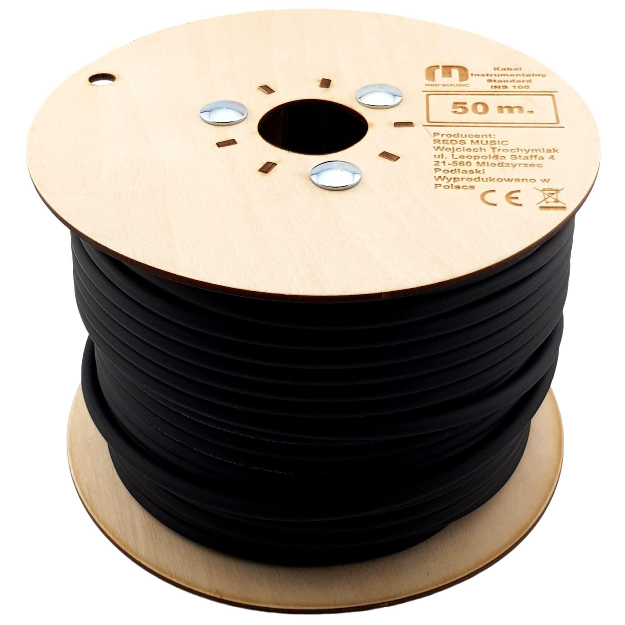 Reds Music Instrument cable INS100 STANDARD (1x0,23mm²) OFC Coax PVC, (50m)