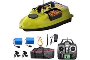 SINJEE Bait Boat, GPS RC Bait Boat with 500m/546yards Remote Control, 4.4lbs Load Capacity, Dual Battery & Motor System for Long-Range Bait Deployment, Ideal for Fishing Enthusiasts