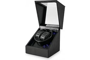 Watch Winders for Automatic Watches Double, Automatic Watch Winder Box, Watch Spinner for Rolex with Led Light, Battery or US