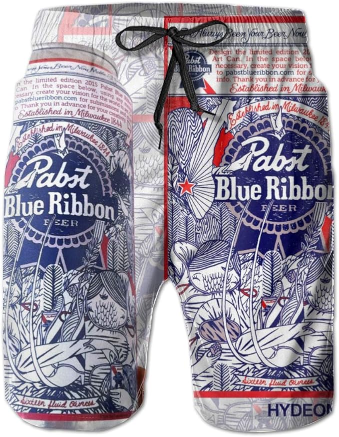 pabst blue ribbon swim trunks