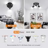 Ketom Rotatable 3 Way Black GU10 Ceiling Spotlight Round Chasis view 4