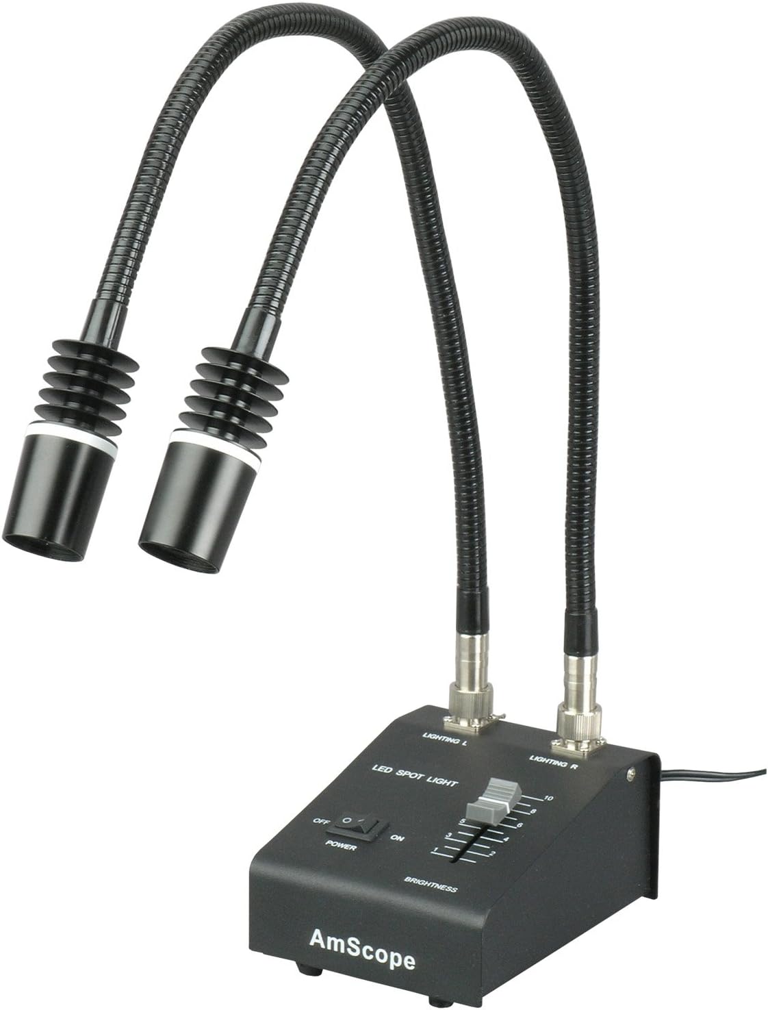 AmScope LED-6W-UV395 Powerful 6 Watt LED Dual Goose-neck UV-395 Light Illuminator