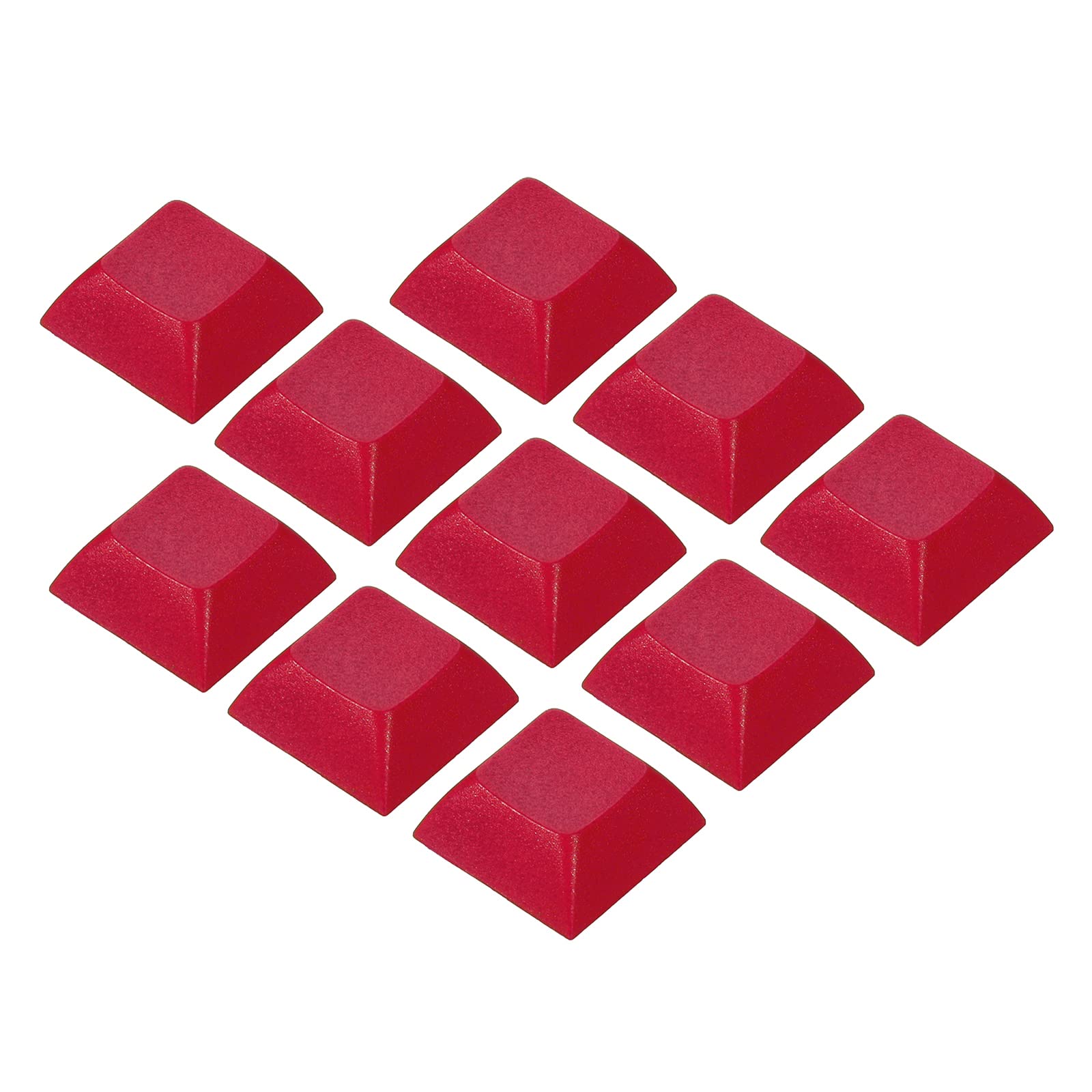 PATIKIL 1U Blank Keycaps, 10 Pack Universal PBT Keyboard Replacement Accessories for MX Mechanical Keyboard, Red