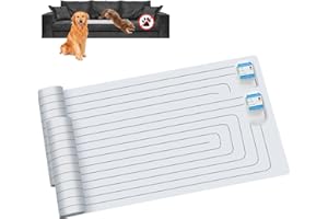 SEERWAY Scat Pet Shock Mat 2 Pieces, Shock Pads for Dogs and Cats Training Indoor, Electric Repellent Mat Keeps Pets Off Couch, Sofa, Countertop, 3 Modes, 2 Pieces Same Size, Battery Operated