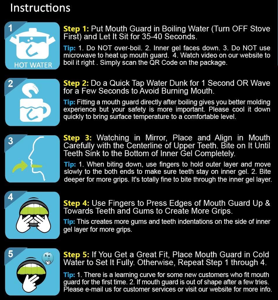 Oral Mart Black/Orange Sports Mouth Guard with Strap (Ice Hockey/Football/Lacrosse) - Strapped Mouthguard for Football, Hockey, Lacrosse, College Football (with Free Case) : Sports & Outdoors