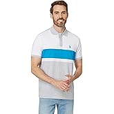 U.S. Polo Assn. Mens Short Sleeve 3 Colorblock Jersey Knit Polo Shirt
