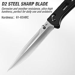 FLISSA Folding Pocket Knife, 4-inch EDC Knife with