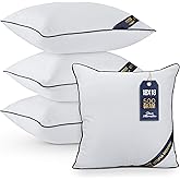 Utopia Bedding Throw Pillow Inserts (Pack of 4, White), 18 x 18 Inches Decorative Indoor Pillows for Sofa, Bed, Couch, Cushion Sham Stuffer