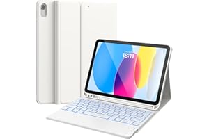 CHESONA iPad 11th (A16) 2025/ 10th Generation 10.9-inch 2022 Keyboard Case with Trackpad – Detachable Wireless, 7-Color Backl