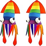 Tigerdoe Squid Hat - 2 Pack - Rainbow Squid Hat - Sea Animal Hat – Rainbow Costume Accessories - Crazy Hats