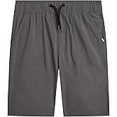 DKNY Boys Shorts - Stretch Fit Pull On Tech Shorts for Boys with Pockets and Elastic Waistband (Sizes: 8-16)