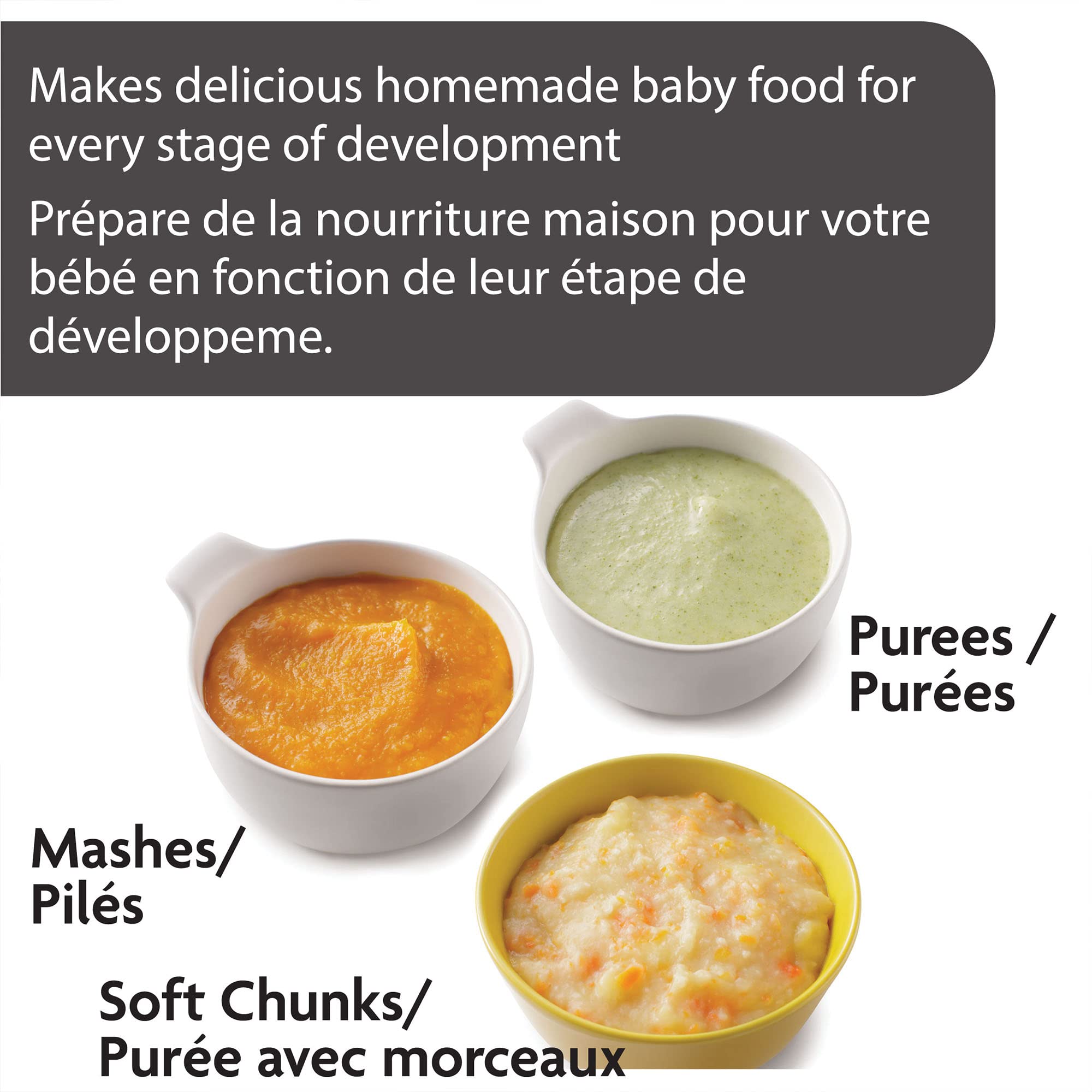 Baby Brezza Glass Baby Food Maker – Cooker and Blender to Steam and Puree Baby Food for Pouches in Glass Bowl - Make Organic Food for Infants and Toddlers – 4 Cup Capacity