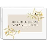 Religious Thank You Cards with Bible Verse - Watercolor Scripture Design - Pack of 24 - Rectangle