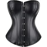 Alivila.Y Fashion Womens Sexy Steampunk Gothic Faux Leather Boned Corset Bustier