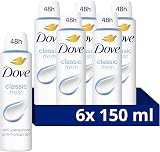 Dove Classic Fresh Women Antiperspirant Deodorant 48hr ¼ Cream 150ml 6 Pack view 2