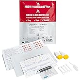 Eldoncard INC Blood Type Test, 1 Pack | Complete Kit, A, B, O, AB &amp; RH Results, Results in Minutes, Includes Safety Lancet, Micropipette, Cleansing Swab