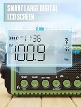 ROCAM Wind Up Radio AM/FM/SW 12000mAh Solar SOS Torch IPX6 Portable view 8