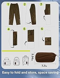 iCreek Men's Packable Rain Pants Waterproof