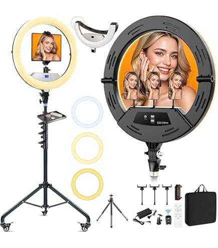 18-inch Bi-Color LED Ring Light - Perfect For YouTube, Selfies & Professional Photography