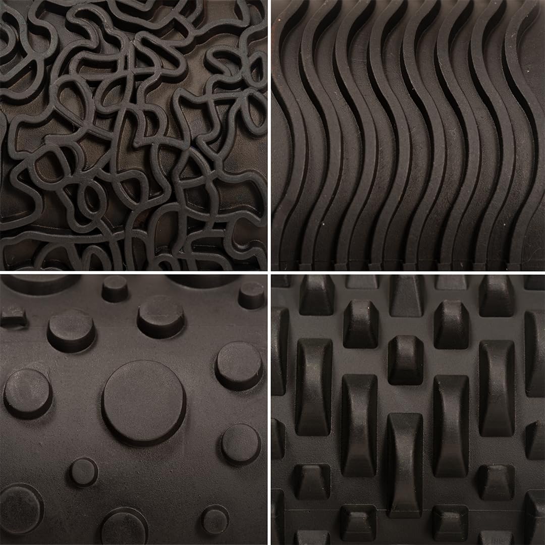 READY 2 LEARN Paint and Dough Explorers - Set 1 - Set of 4 - Sturdy, Chunky Texture Rollers for Kids and DIY - Art Tools for Pottery, Posters and Dough