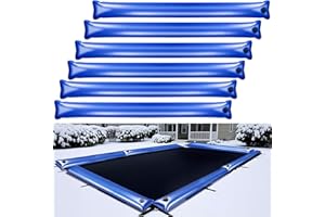 TAINAT 6 Pack 8Ft Swimming Pool Cover Water Bags for Winter,Heavy Duty Winter Water Tube for Inground Pool Covers