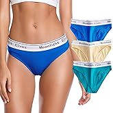 moonlight elves Women's Bikini Panties, Cotton Comfortable Underwear Soft Hipster Breathable Briefs Panty pack 3